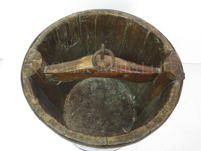 Lot 217 - A COOPERED WOODEN WATER BUCKET FROM H.M.S. VICTORY, EARLY 19TH CENTURY