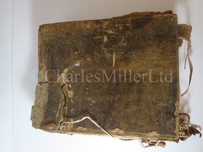 Lot 185 - CAPTAIN ROTHERAM'S SURVIVING COPY OF THE ENCYCLOPEDIA BRITANNICA DAMAGED IN HIS CABIN ABOARD COLLINGWOOD'S FLAGSHIP, H.M.S. ROYAL SOVEREIGN, AT THE BATTLE OF TRAFALGAR, 1805