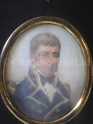 Lot 187 - Ø A MINIATURE PORTRAIT OF CAPTAIN EDWARD ROTHERAM