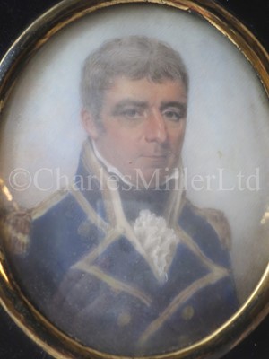 Lot 187 - Ø A MINIATURE PORTRAIT OF CAPTAIN EDWARD ROTHERAM