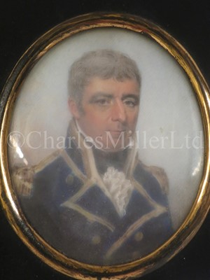 Lot 187 - Ø A MINIATURE PORTRAIT OF CAPTAIN EDWARD ROTHERAM