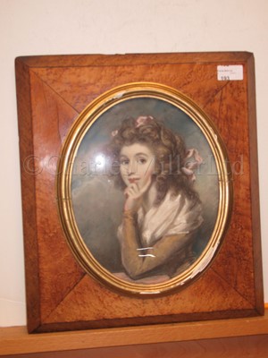 Lot 193 - ATTRIBUTED TO DANIEL GARDNER (1750-1805): A ROTHERAM FAMILY PORTRAIT OF A YOUNG LADY