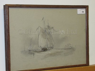 Lot 56 - OSWALD WALTER BRIERLY (BRITISH, 1817-1894) : H.M.S. ‘Malabar’ (74) running up from a gale, November 30th 1841