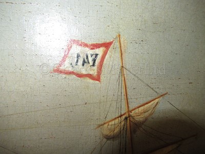Lot 72 - J. LOY (ITALIAN, 19TH CENTURY) : The Danish brigantine ‘Christine’ off Trieste