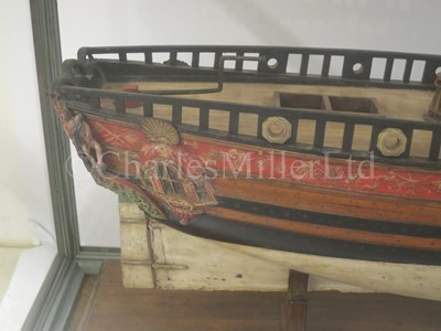 Lot 174 - A 1:32 SCALE MID-18TH CENTURY DOCKYARD MODEL OF A YACHT FOR THE USE OF SENIOR DOCKYARD OFFICERS