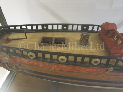 Lot 155 - A 1:32 SCALE MID-18TH CENTURY DOCKYARD MODEL OF A YACHT, POSSIBLY OLD PORTSMOUTH, FOR THE USE OF SENIOR DOCKYARD OFFICERS