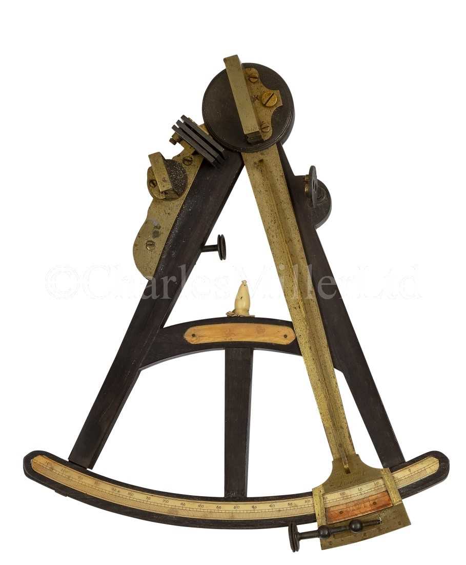 Lot 366 - Ø A 9½IN. RADIUS VERNIER OCTANT BY THOMAS HARRIS, LONDON, CIRCA 1810