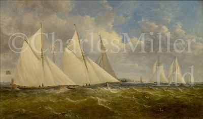 Lot 81 - ATTRIBUTED TO ARTHUR WELLINGTON FOWLES (BRITISH, 1815-1883) : A yacht race in the Solent, circa 1850