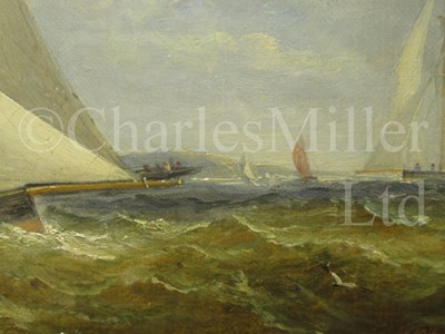 Lot 81 - ATTRIBUTED TO ARTHUR WELLINGTON FOWLES (BRITISH, 1815-1883) : A yacht race in the Solent, circa 1850