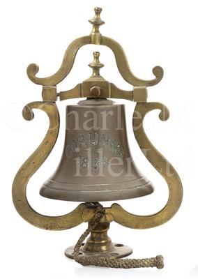 Lot 63 - A SHIP'S BELL FROM THE FOUR-MASTED BARQUE CORUNNA, 1893