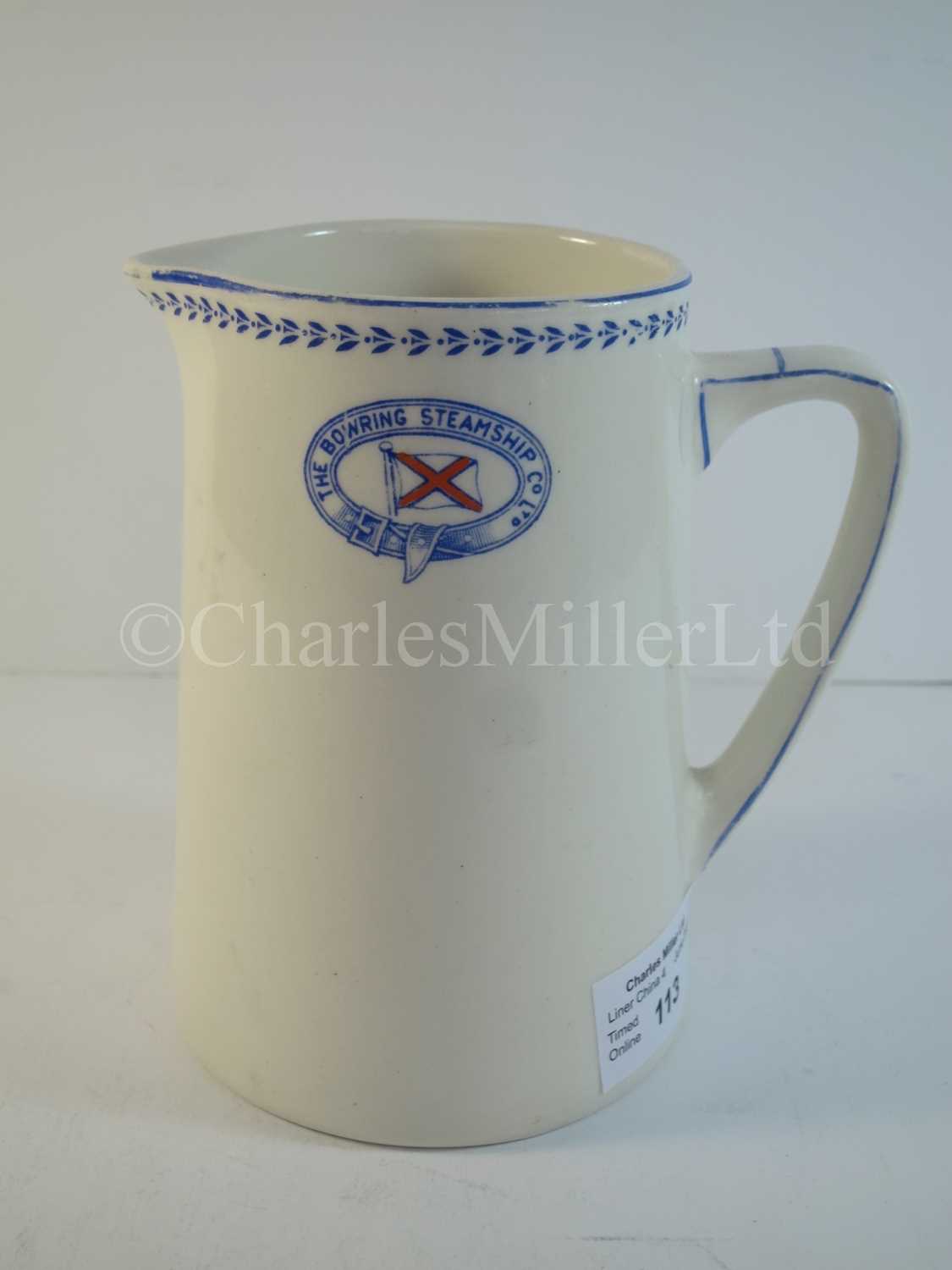 Lot 113 - A Bowring Steamship Co. Ltd jug