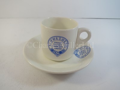 Lot 105 - An S.I. of W&S of E.R.M. Steam Packet Company Ltd coffee cup and saucer
