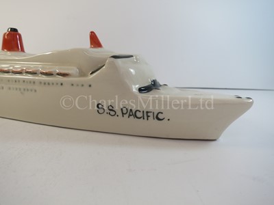 Lot 106 - An S.S. 'Pacific' ceramic souvenir ship 1952-1962