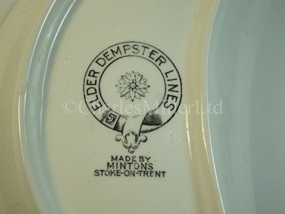 Lot 37 - An Elder Dempster Lines crescent side plate -- 6½in. (16.5cm.) diameter from the widest point