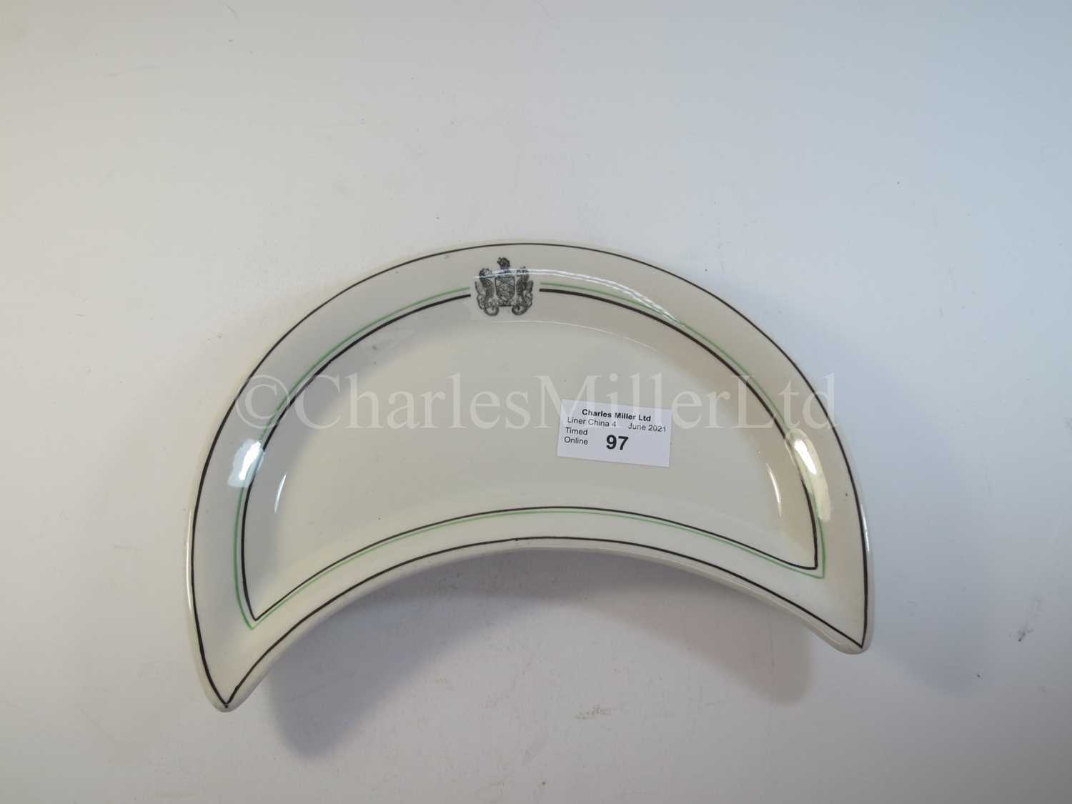 Lot 97 - A Royal Mail Line crescent side plate -- 8½in. (21.5cm) wide