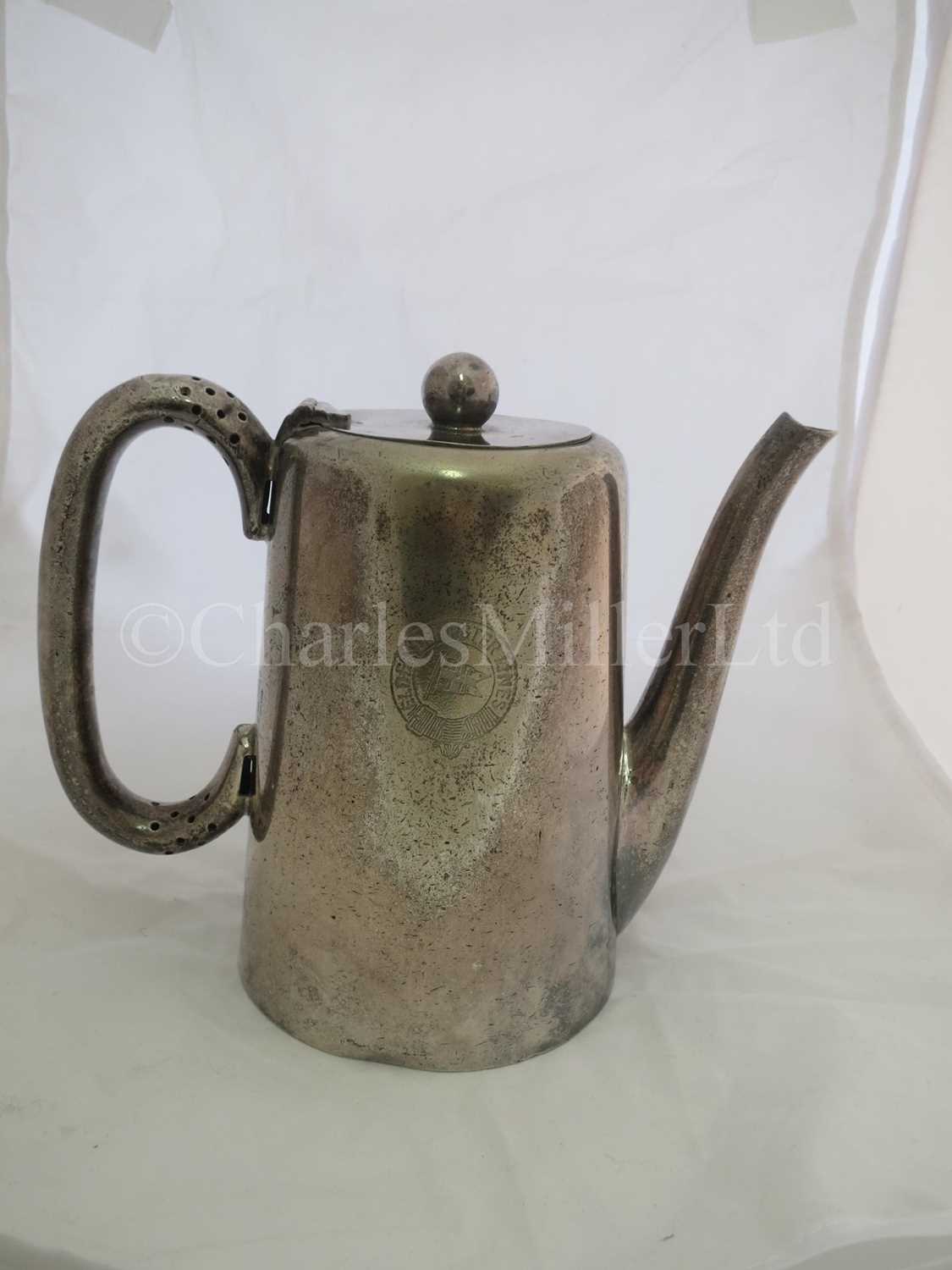 Lot 38 - An Elder Dempster Lines plated coffee pot