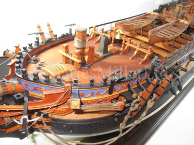 Lot 177 - A VERY FINE 1:36 SCALE ADMIRALTY BOARD STYLE MODEL FOR THE SIXTH-RATE 20-GUN SPHINX-CLASS FRIGATE SPHINX [1775]