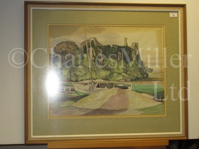 Lot 95 - JOHN NASH, BRITISH (1893-1977) Laugharne Castle, Carmarthenshire, circa 1950