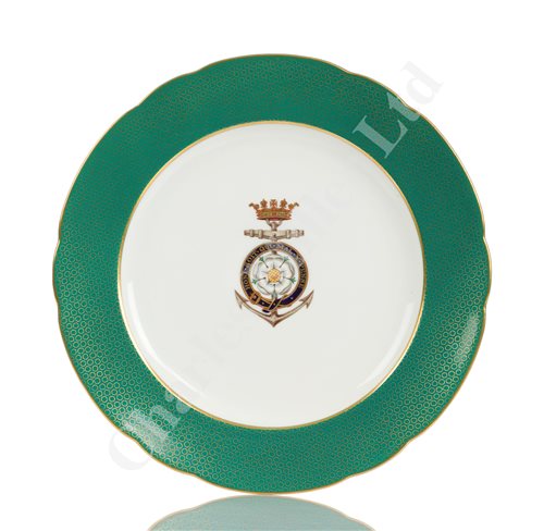 Lot 161 - A COPELAND PLATE USED ABOARD THE R.Y. OPHIR, 1901