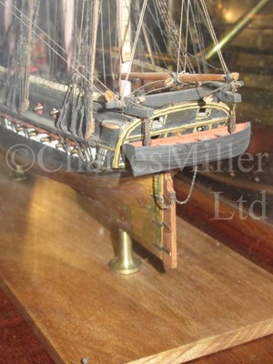 Lot 167 - A RESTORED EARLY 19TH CENTURY WOODEN MODEL OF A 40-GUN FIFTH RATE