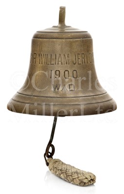 Lot 299 - A BELL FROM THE BRITISH ARMY MINELAYER S.S SIR WILLIAM JERVOIS, 1900