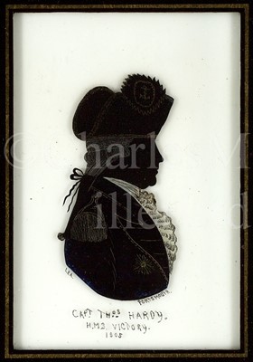 Lot 179 - A SILHOUETTE OF CAPTAIN HARDY, CIRCA 1890