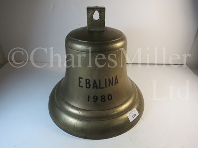 Lot 139 - THE SHIP'S BELL FROM THE SHELL TANKER M.V. EBALINA, 1980