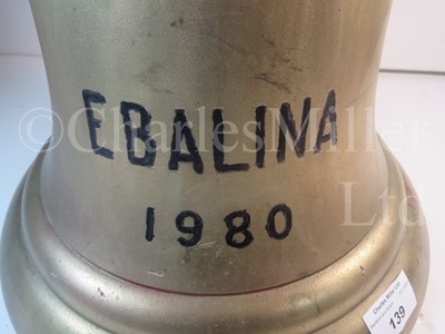 Lot 139 - THE SHIP'S BELL FROM THE SHELL TANKER M.V. EBALINA, 1980