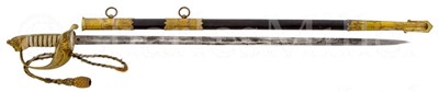 Lot 301 - AN 1827 PATTERN OFFICER'S SWORD FOR THE ROYAL NAVY, CIRCA 1920