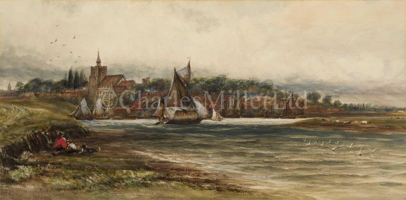 Lot 20 - JAMES ORROCK (BRITISH, 1829-1913) : Hay barge off Maldon