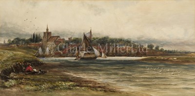 Lot 6 - JAMES ORROCK (BRITISH, 1829-1913) : Hay barge off Maldon