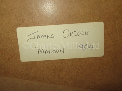 Lot 6 - JAMES ORROCK (BRITISH, 1829-1913) : Hay barge off Maldon