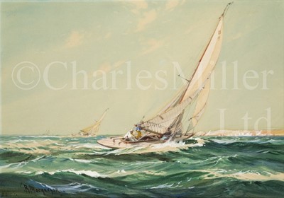 Lot 90 - R. MACGREGOR (WILFRED KNOX) (BRITISH, 1884-1966) : Yachts racing in the Solent
