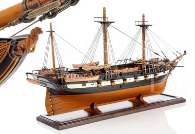 Lot 200 - A WELL PRESENTED AND DETAILED 1:32 SCALE MODEL OF H.M.S. BEAGLE CELEBRATED FOR CHARLES DARWIN'S VOYAGE OF DISCOVERY, 1837–1843