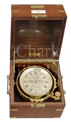 Lot 344 - A TWO-DAY MARINE CHRONOMETER BY JOHN BLISS & CO., NEW YORK, CIRCA 1905