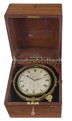 Lot 320 - AN EIGHT-DAY MARINE CHRONOMETER BY LEVITT, LONDON, RETAILED BY B. GUTTER & SONS, NEW YORK CIRCA 1830