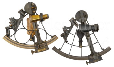 Lot 368 - A 6½IN. RADIUS VERNIER SEXTANT BY J. COMBES, DEVONPORT, CIRCA 1900 & another unsigned