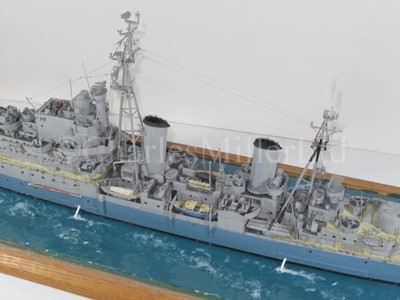 Lot 323 - A WELL-PRESENTED AND DETAILED 1:192 SCALE WATERLINE MODEL OF THE 'DIDO' CLASS LIGHT CRUISER H.M.S. CLEOPATRA, AS DEPICTED IN 1940