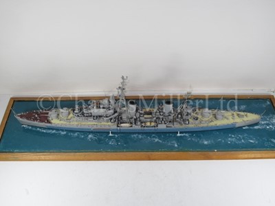 Lot 323 - A WELL-PRESENTED AND DETAILED 1:192 SCALE WATERLINE MODEL OF THE 'DIDO' CLASS LIGHT CRUISER H.M.S. CLEOPATRA, AS DEPICTED IN 1940