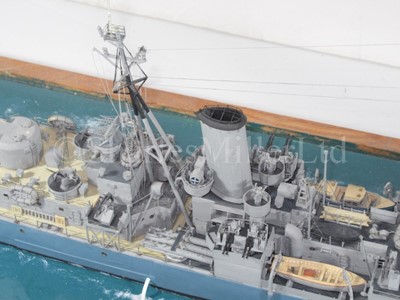 Lot 323 - A WELL-PRESENTED AND DETAILED 1:192 SCALE WATERLINE MODEL OF THE 'DIDO' CLASS LIGHT CRUISER H.M.S. CLEOPATRA, AS DEPICTED IN 1940