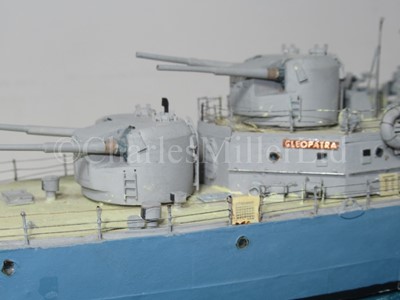 Lot 323 - A WELL-PRESENTED AND DETAILED 1:192 SCALE WATERLINE MODEL OF THE 'DIDO' CLASS LIGHT CRUISER H.M.S. CLEOPATRA, AS DEPICTED IN 1940