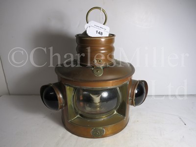 Lot 148 - A PORT & STARBOARD BOW LAMP, CIRCA 1890