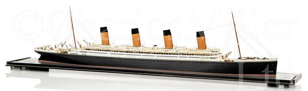 Lot 119 - A FINE 1:32 SCALE WATERLINE MODEL OF R.M.S. OLYMPIC AS BUILT IN 1911