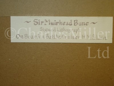 Lot 292 - MUIRHEAD BONE (BRITISH, 1876-1953) - Onboard the battlecruiser H.M.S. ‘Lion’