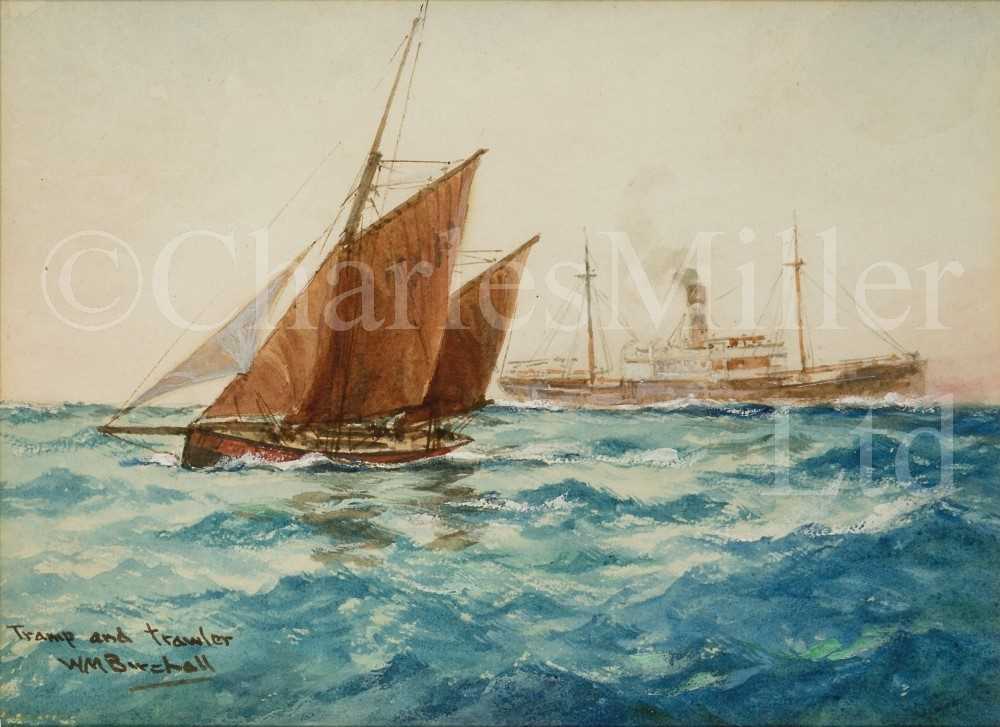 Lot 11 - WILLIAM MINSHALL BIRCHALL (BRITISH, 1884-1941) : Tramp and trawler
