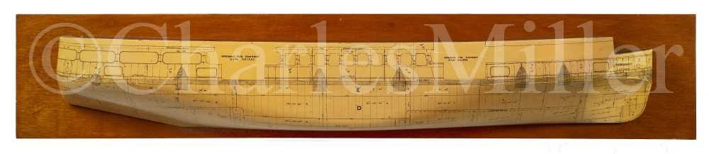 Lot 145 - A BUILDER’S HALF-BLOCK PLATING MODEL FOR THE MERSEY FERRY OVERCHURCH, BUILT BY CAMMELL LAIRD FOR THE BIRKENHEAD CORPORATION, 1962