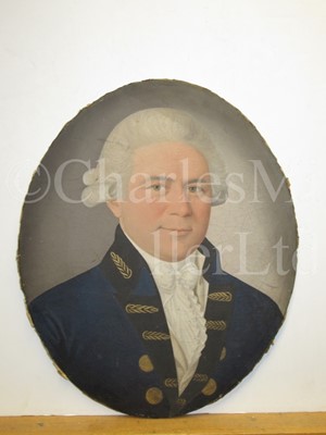 Lot 177 - ANGLO-INDIAN SCHOOL, LATE 18TH CENTURY : Portrait of an East India Company captain, circa 1780