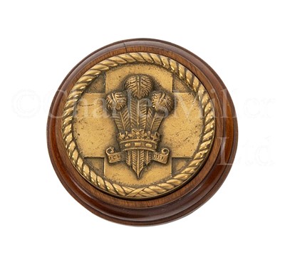 Lot 285 - TAMPION FROM THE BATTLESHIP H.M.S. PRINCE OF WALES, 1902