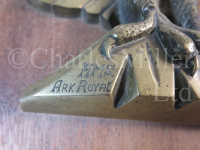 Lot 288 - AN UNOFFICIAL PATTERN GUN TAMPION FROM THE SEAPLANE CARRIER H.M.S. ARK ROYAL, 1914