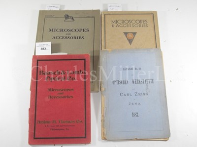 Lot 383 - MICROSCOPE TRADE CATALOGUES